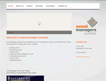 Tablet Screenshot of eventmanagersaustralia.com.au